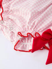 Baby Girls' Plaid Smocked Strawberry Applique Romper