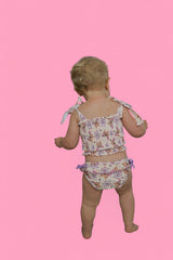 BLOSSOMIN' BUTTERFLY DREAM SMOCKED TANKINI TWO PIECE SWIM SUIT