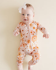 Bamboo Zip Romper | Sweet Blossom
