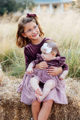 Amethyst Velvet Tutu Bodysuit