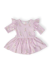 Baby Bunnies 3/4 Sleeve Flutter Twirl Bodysuit