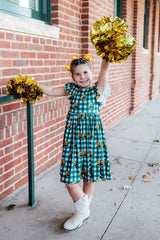 Baylor Plaid Bear Flutter Twirl Dress