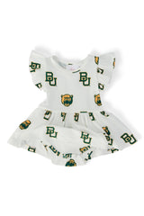 Baylor White Bear Flutter Twirl Bodysuit