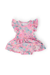 Beachy Blooms S/S Flutter Twirl Bodysuit