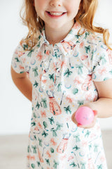 Birdies & Bows S/S Polo Dress