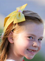 Back to School Sequin Bow Hairpin