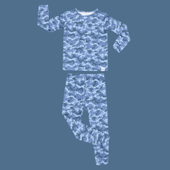 Blue Camouflage Big Kid Pajama