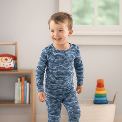 Blue Camouflage Big Kid Pajama