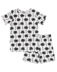 Bamboo Shorts Set | Palm Style White