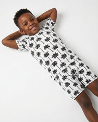 Bamboo Shorts Set | Palm Style White