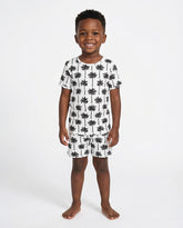 Bamboo Shorts Set | Palm Style White