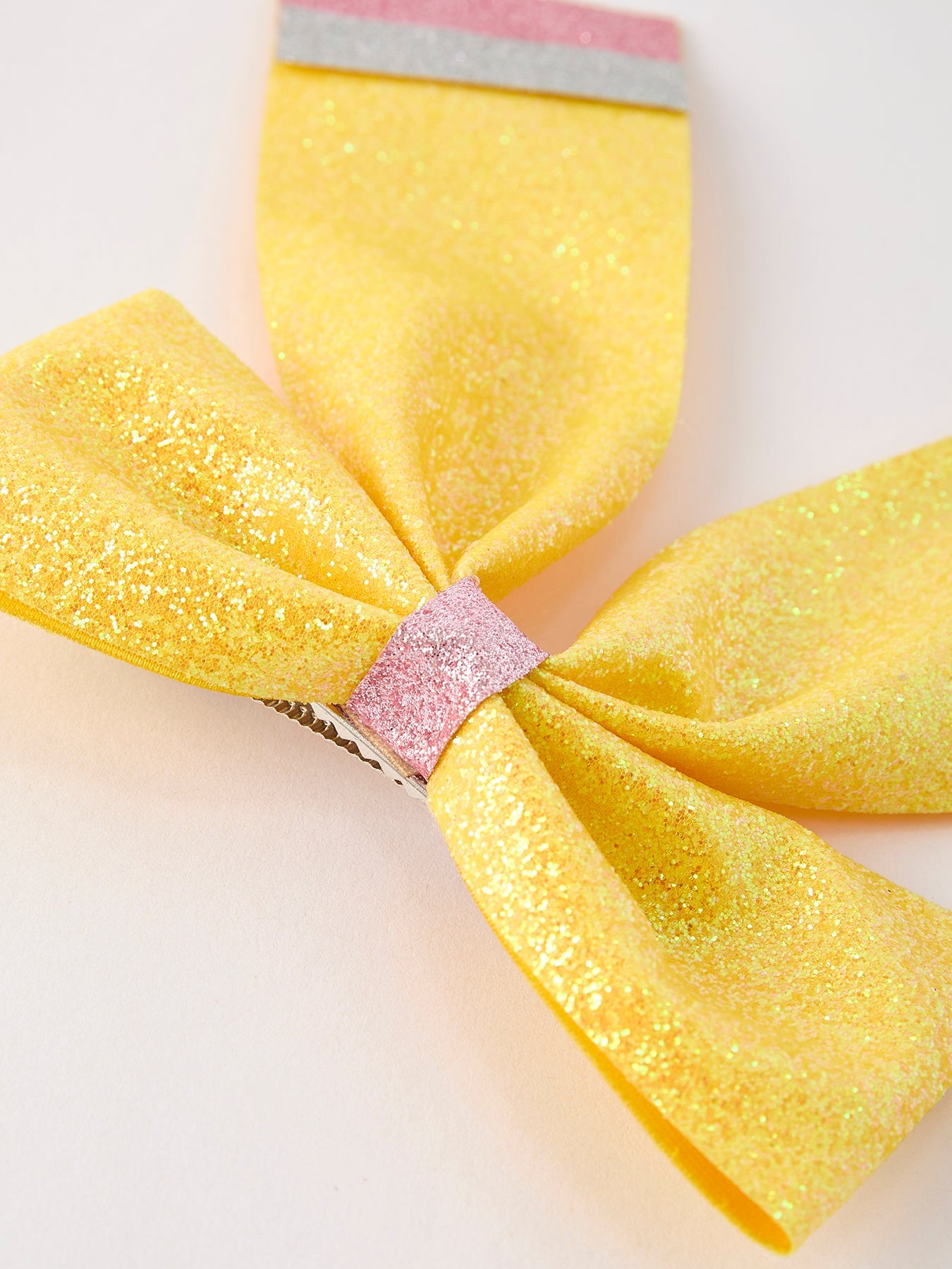 Back to School Sequin Bow Hairpin