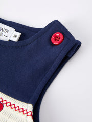 Baby Boys Romper – Dog Baseball Smocking Embroidery Outfit