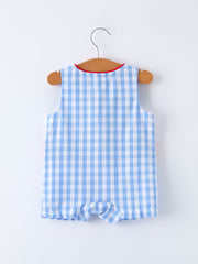Baby Boys Summer Strawberry Embroidered Smocked Romper
