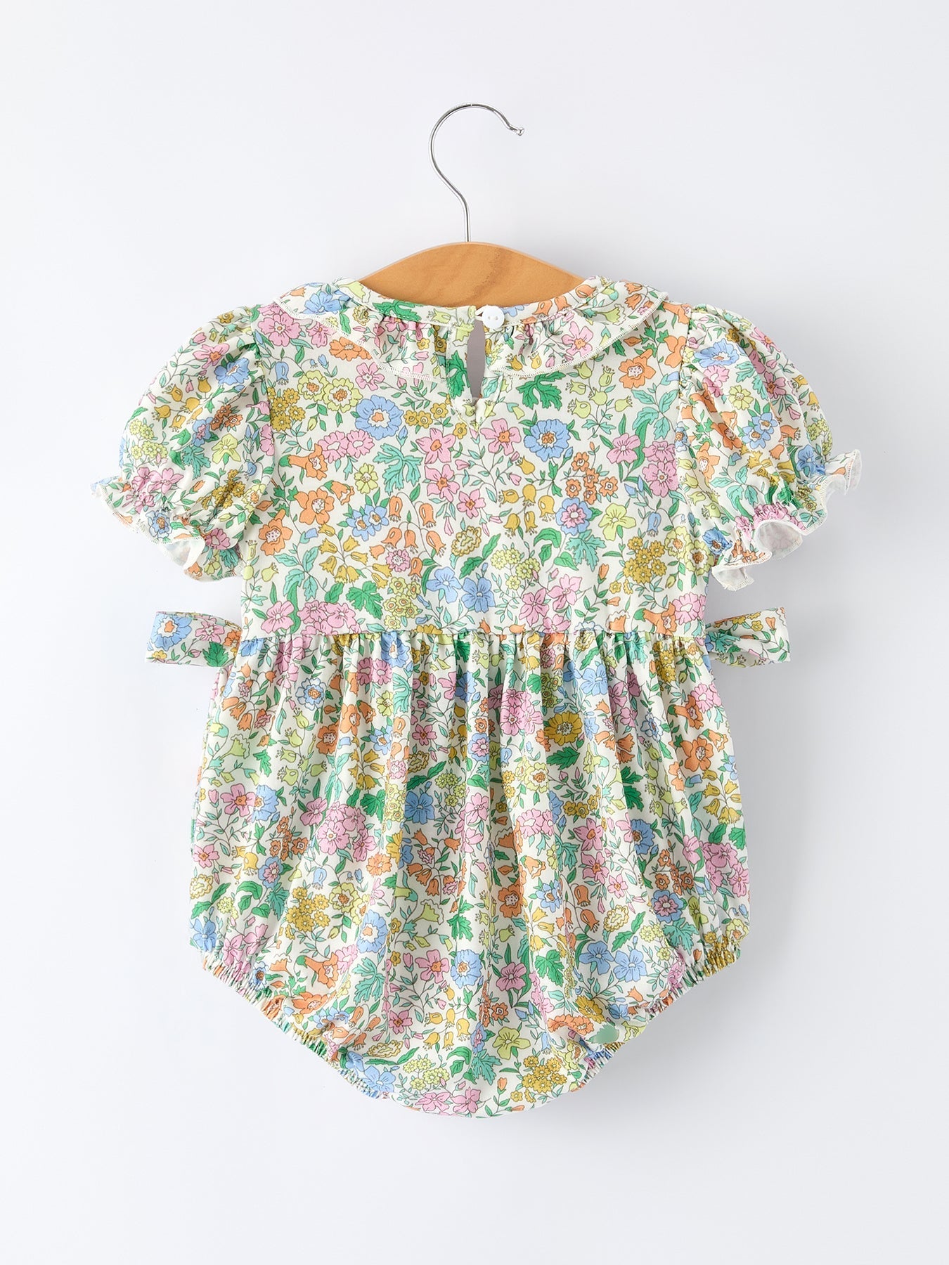 "MAMA'S GIRL" Embroidered Smocked Girls' Romper