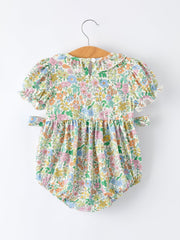 "MAMA'S GIRL" Embroidered Smocked Girls' Romper