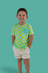 BE BOLD CHECKERS DREAM POCKET TEE