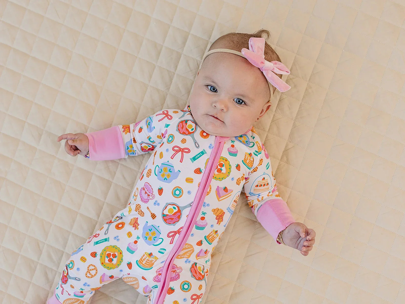 Bamboo Zip Romper | Breakfast Whimsy