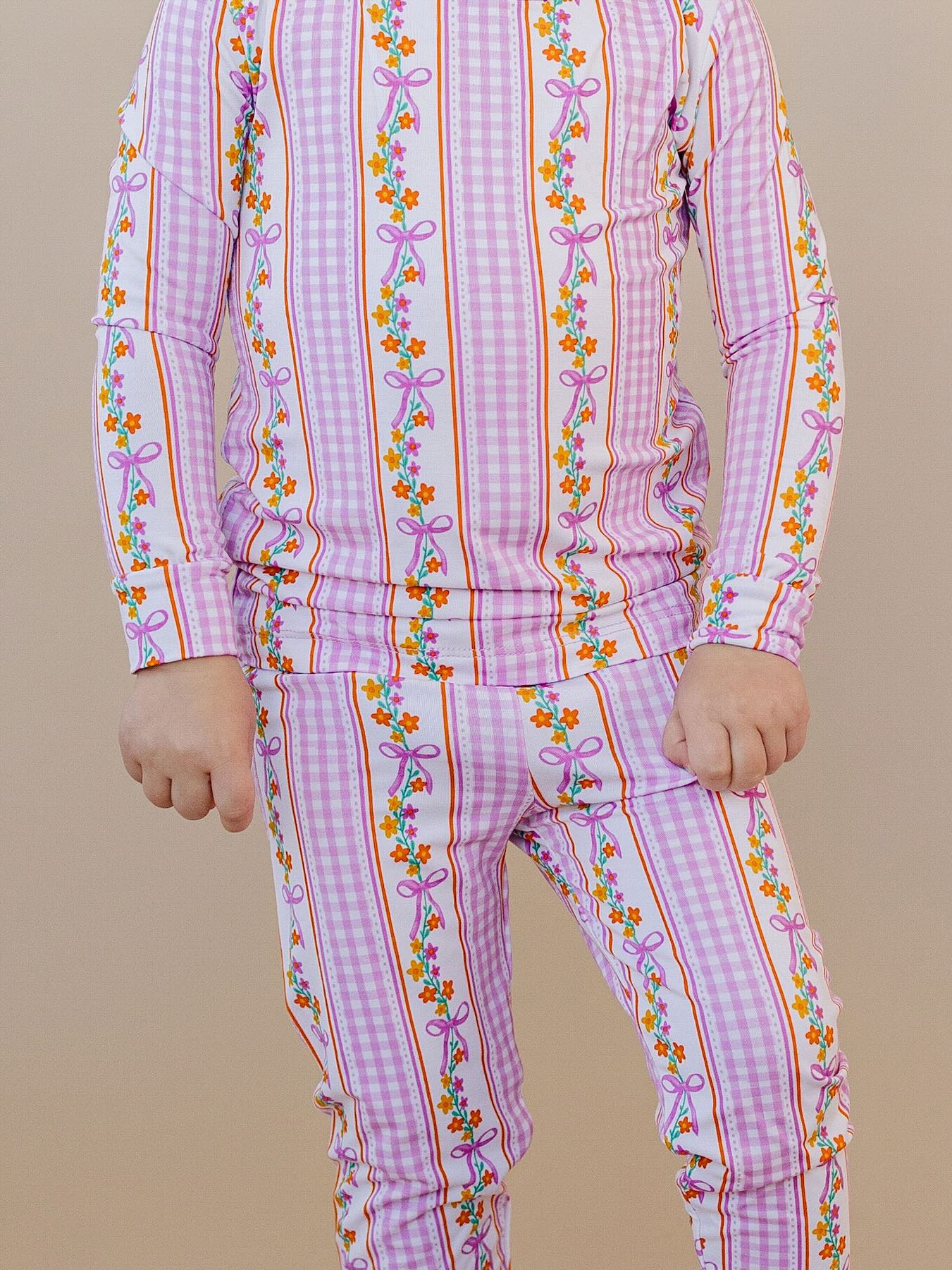 Bamboo Two Piece Set | Gingham & Flowers