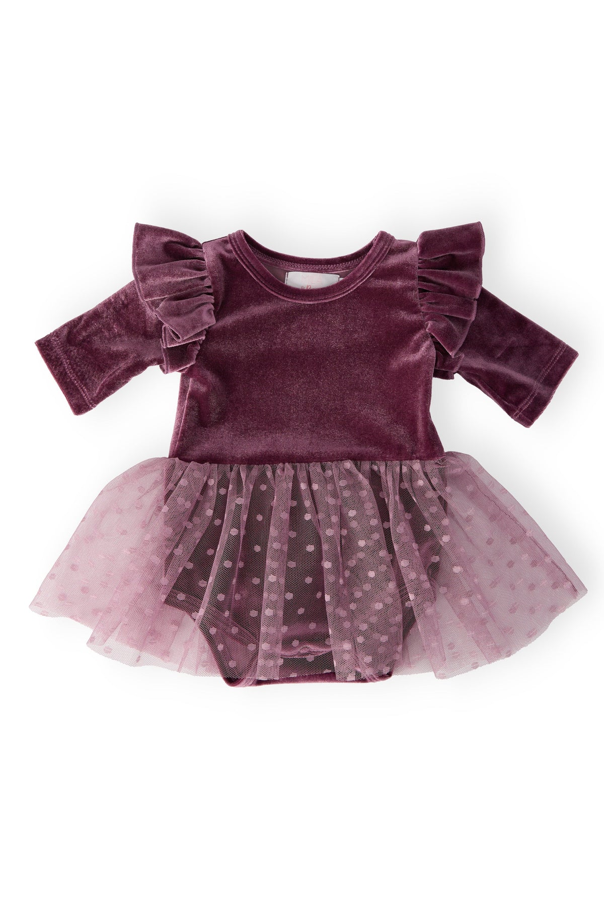 Amethyst Velvet Tutu Bodysuit