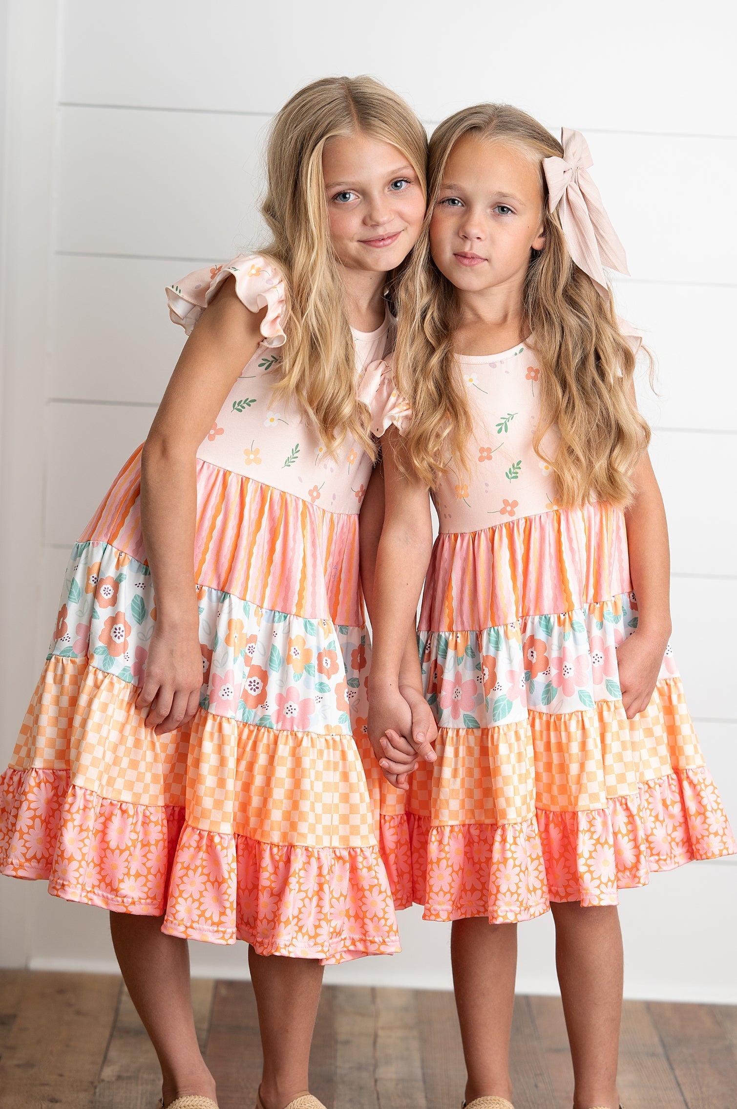 Ava Retro Floral Tiered Dress