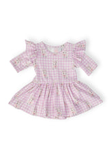 Baby Bunnies 3/4 Sleeve Flutter Twirl Bodysuit