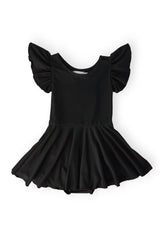 Black S/S Twirl Leotard