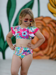 "Colorful Pattern" Girls' Boutique Swimsuit