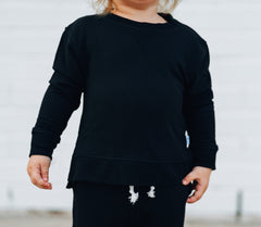 BLACK TERRY DREAM PULLOVER