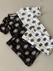 Bamboo Shorts Set | Palm Style Black