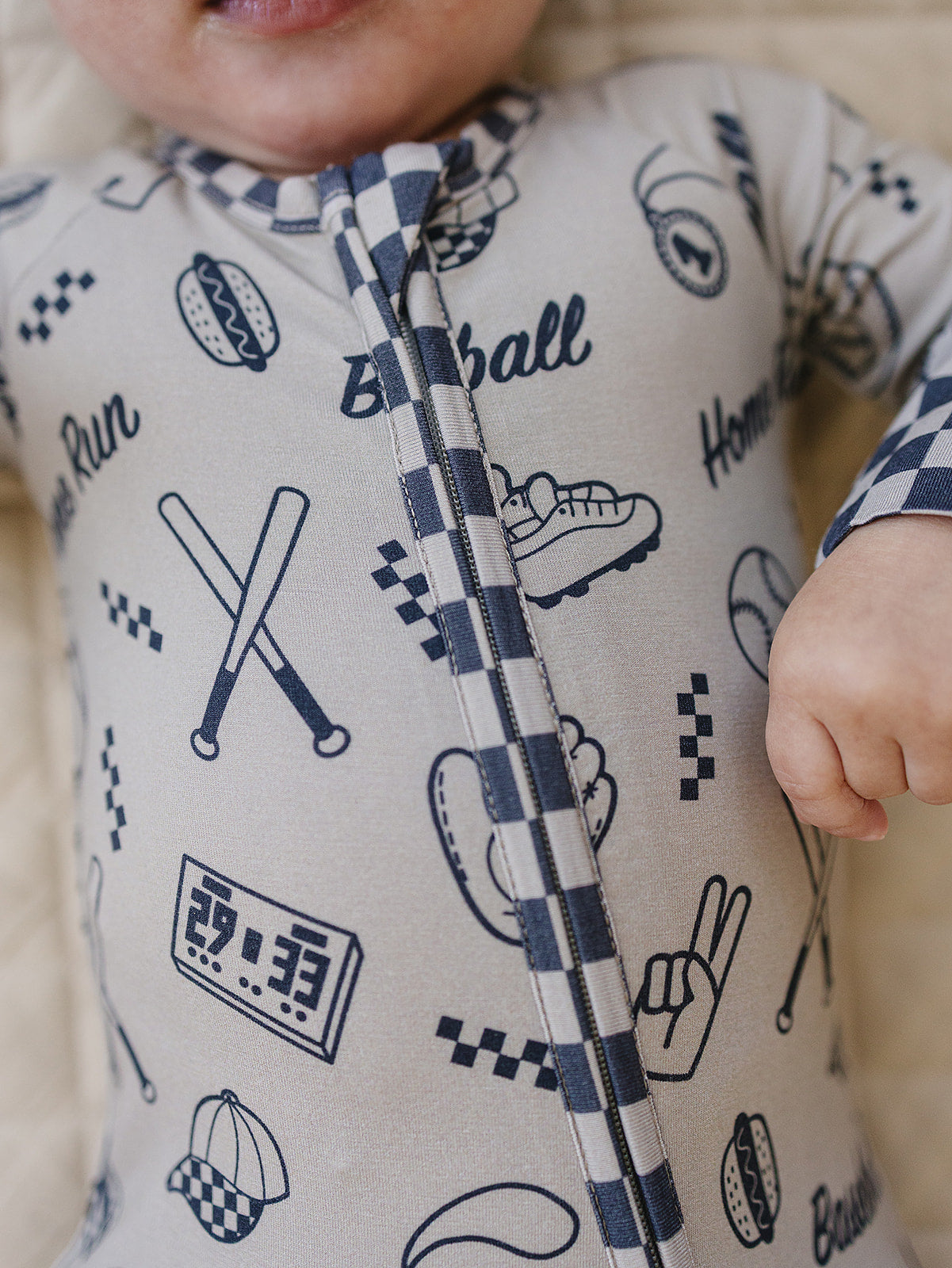Bamboo Zip Romper | Home Run