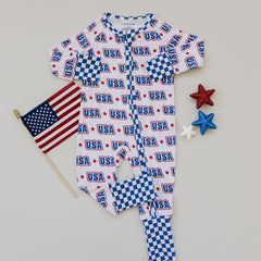 Bamboo Zip Romper  | USA