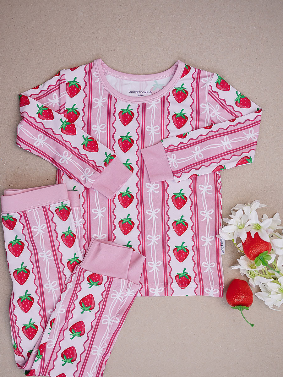 Bamboo Two Piece Set | Strawberry