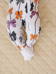Bamboo Zip Romper | Spooky Bows