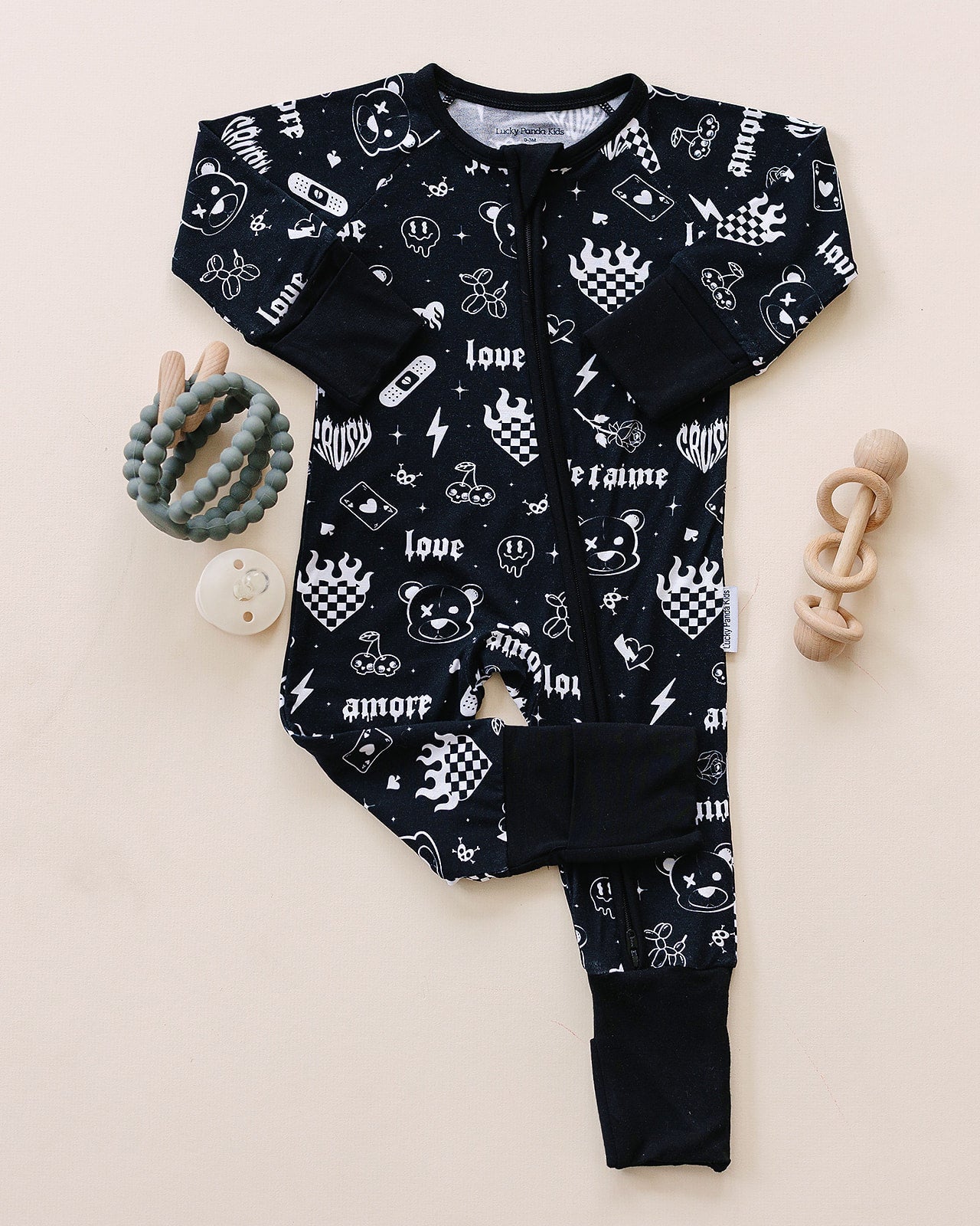 Bamboo Zip Romper | Wild Heart