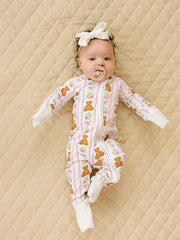 Bamboo Zip Romper | Honey Bear