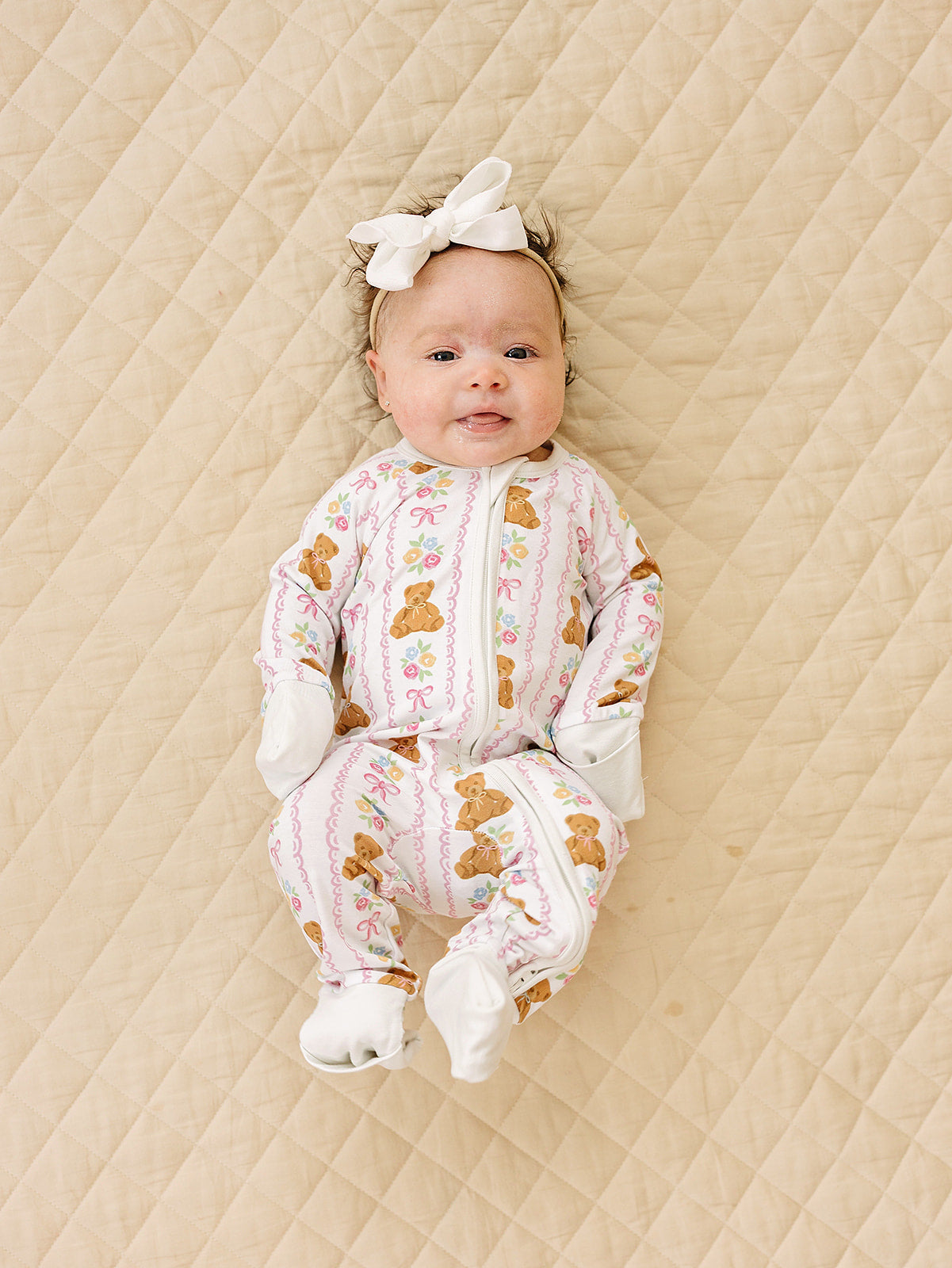 Bamboo Zip Romper | Honey Bear