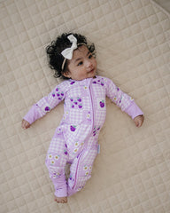 Bamboo Zip Romper | Raspberry