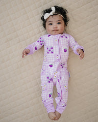 Bamboo Zip Romper | Raspberry