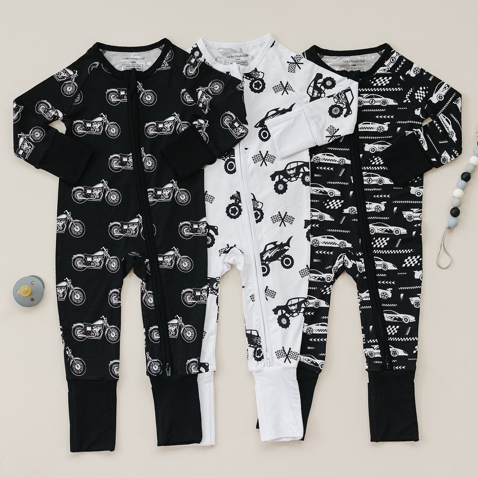 Bamboo Zip Romper | Monster Blaze