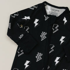 Bamboo Zip Romper | Ink Bolts