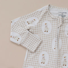 Bamboo Zip Romper | Gingham & Goose