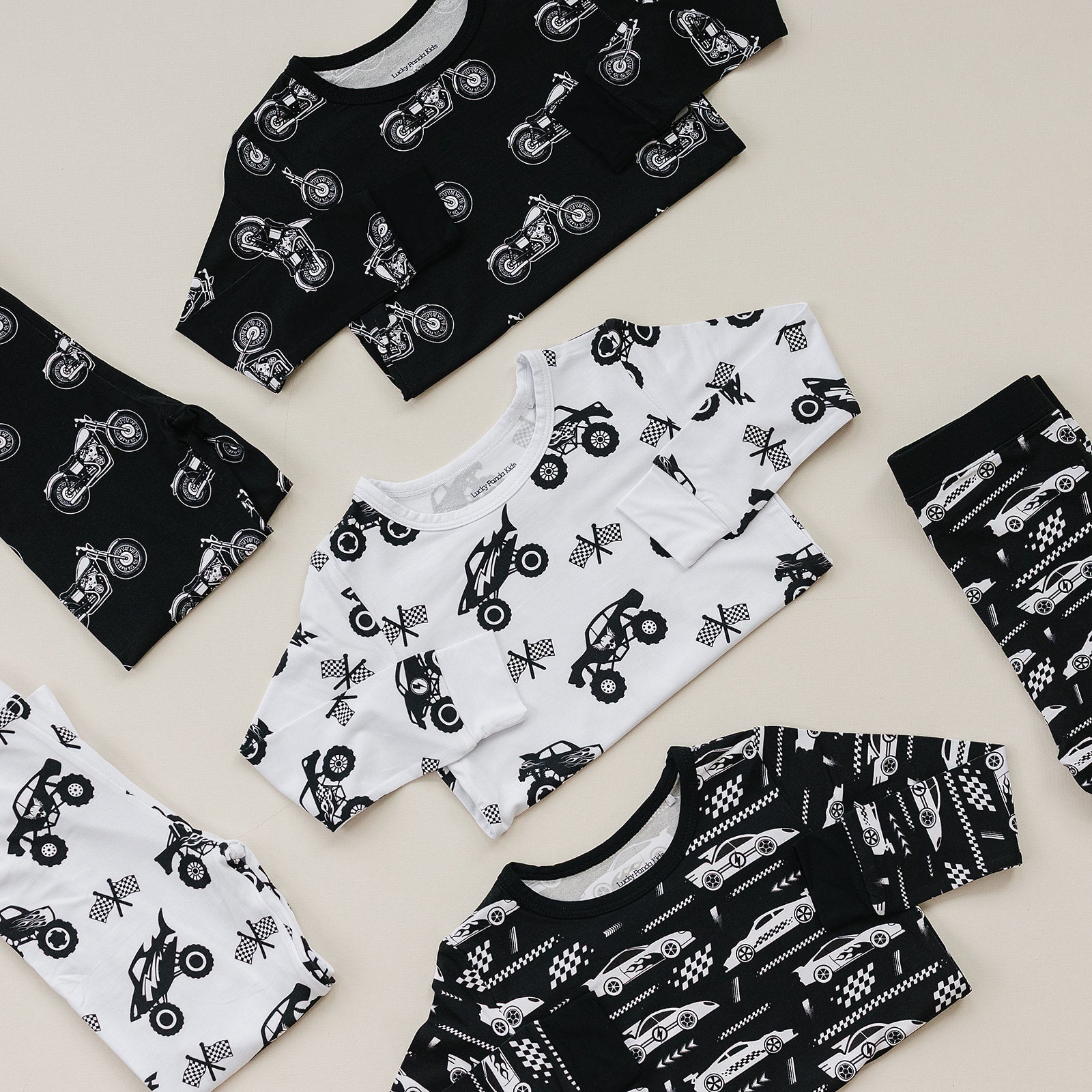 Bamboo Two Piece Set | Race Cars