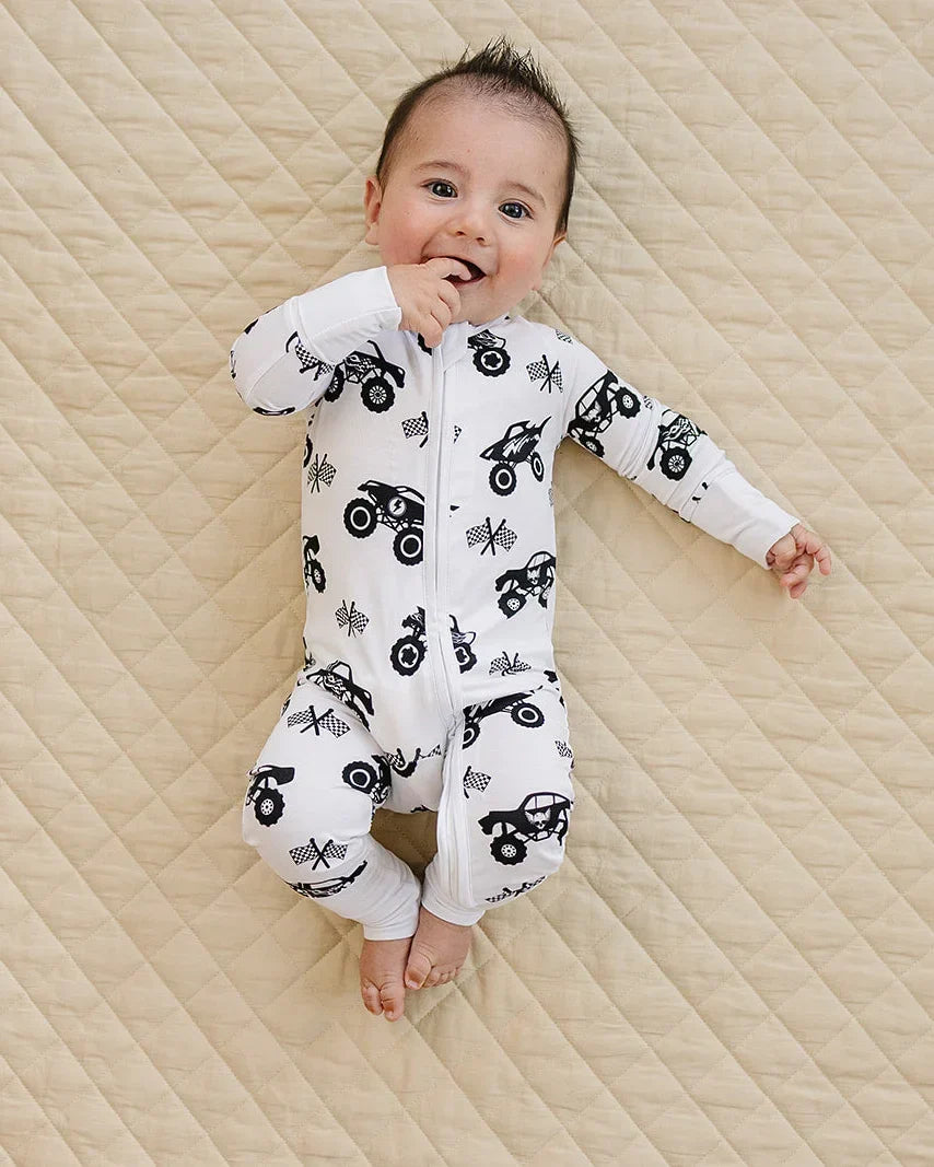 Bamboo Zip Romper | Monster Blaze