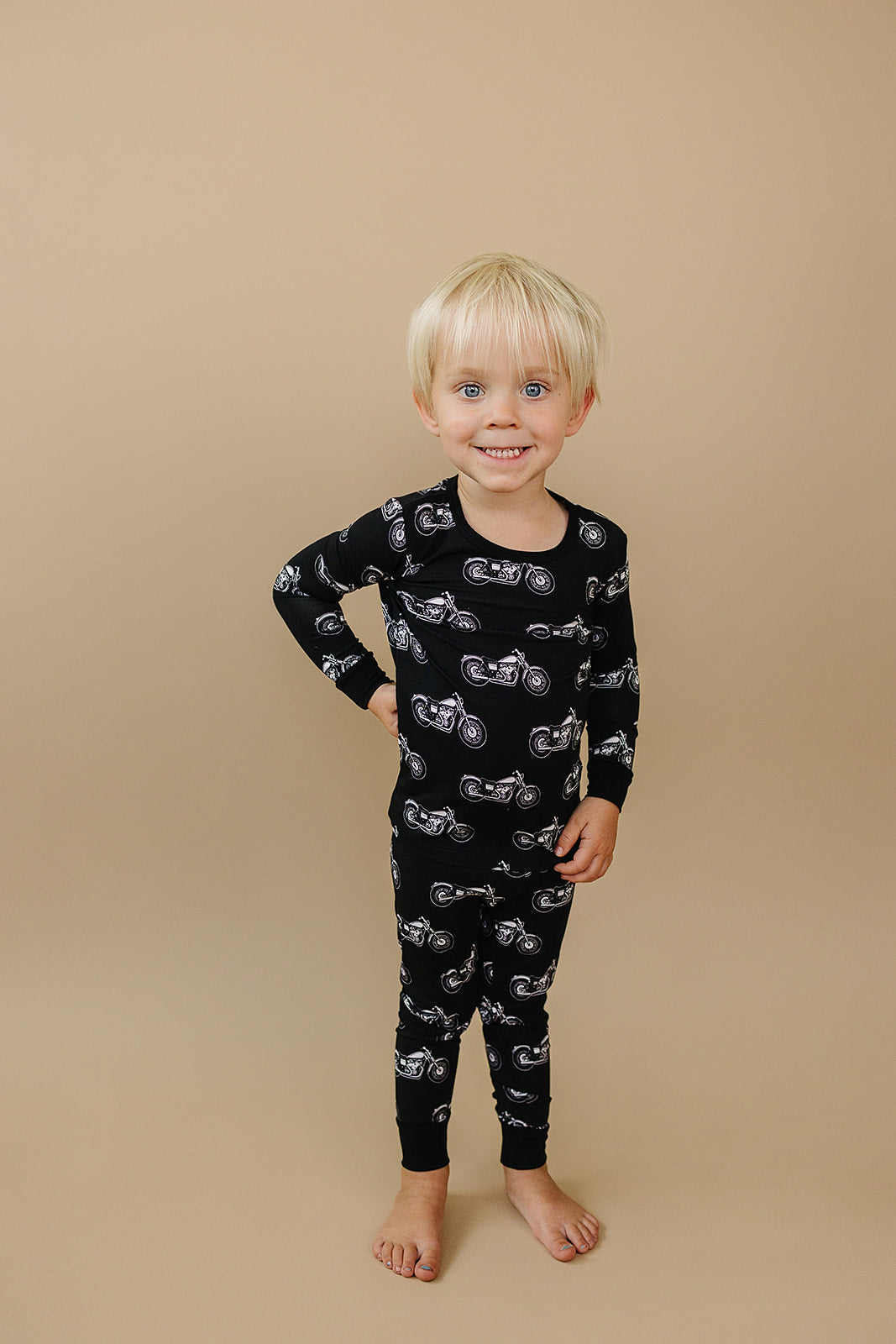 Bamboo Two Piece Set | Born to Ride Black