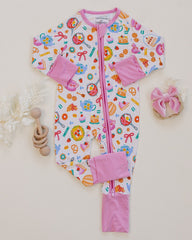 Bamboo Zip Romper | Breakfast Whimsy