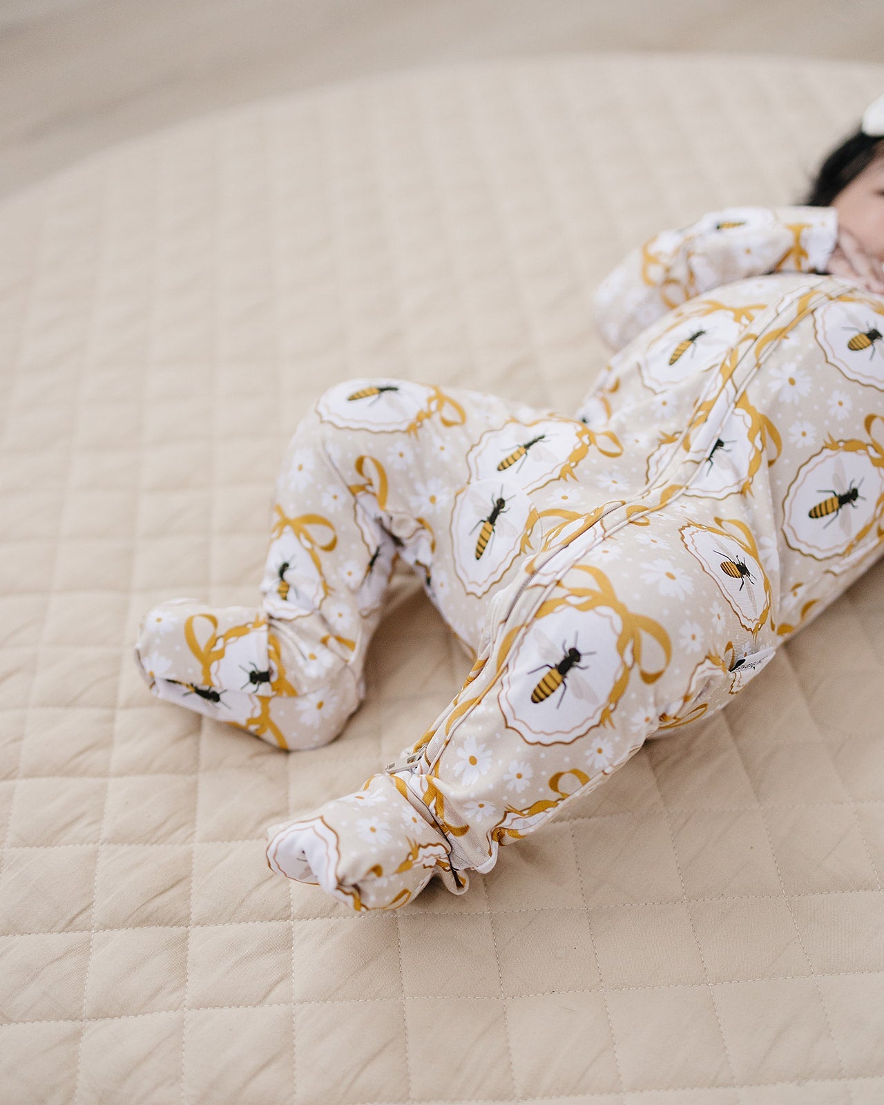 Bamboo Zip Romper | Honey Bee