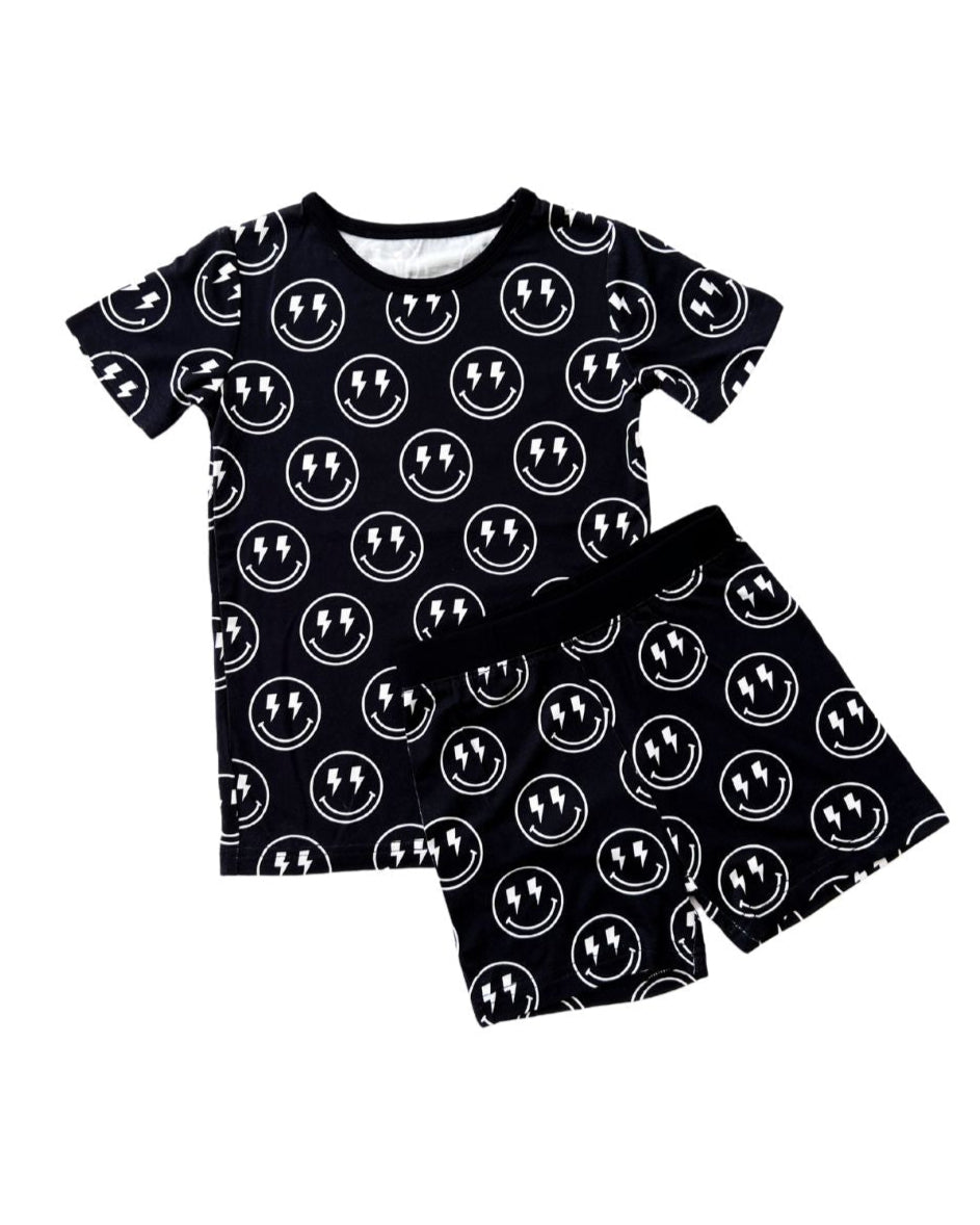 Bamboo Two Piece Shorts Set | Electric Smiley