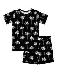 Bamboo Shorts Set | Palm Style Black