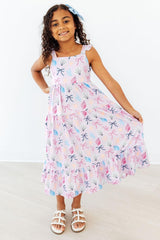 Beachside Bows Ruffle Maxi Dress